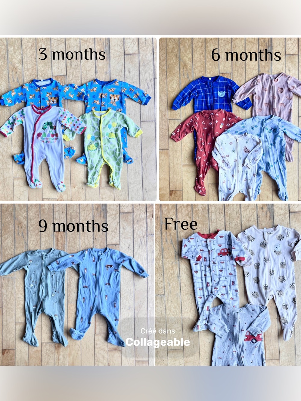 Pekkle Mega Bundle Unisex Footies Pyjamas: 3-6 months, 6-9 months & 9-12 months